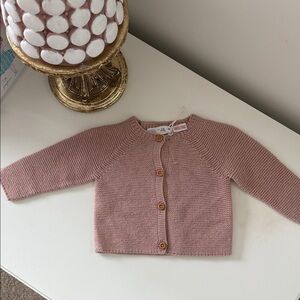 ZARA Baby NWOT knitted pink cardigan 3-6 months